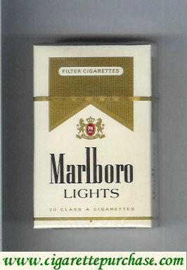 Marlboro Lights cigarettes hard box